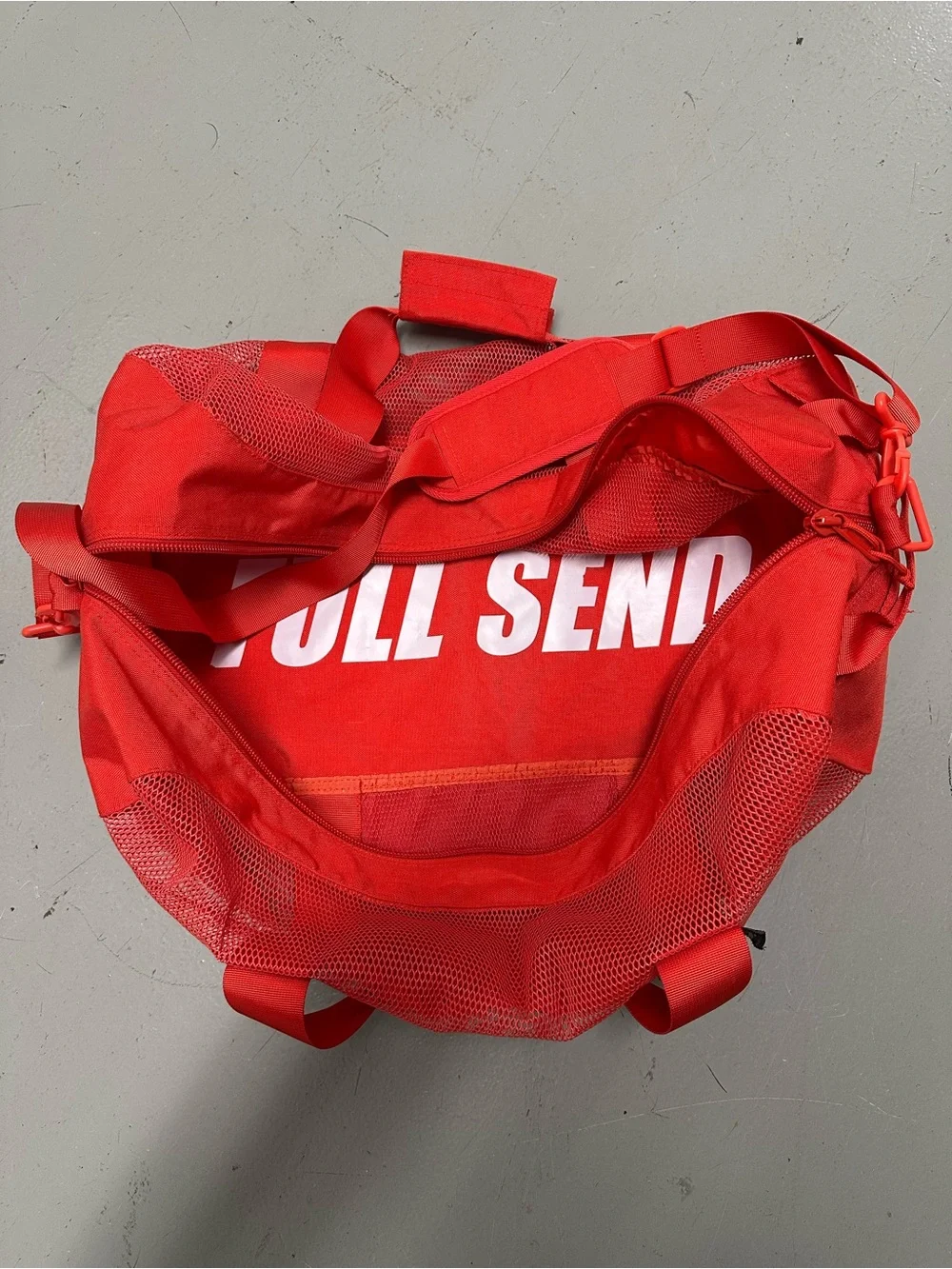 Full Send Mesh Duffel Bag w/ Shoulder Strap